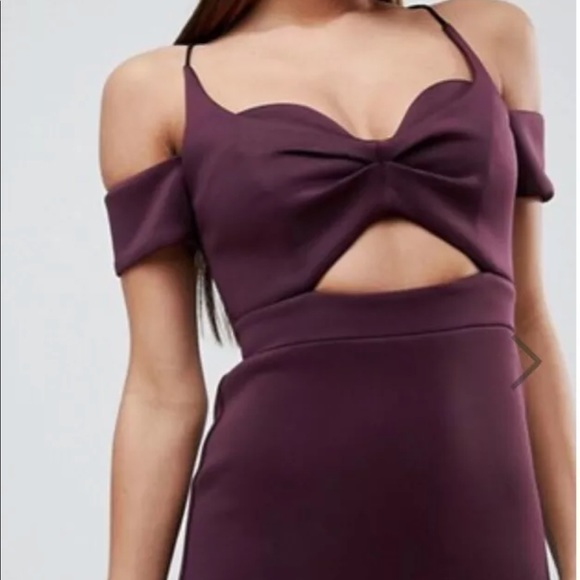 ASOS Dresses & Skirts - ASOS Premium Midi Cold Shoulder Scuba Dress NWT